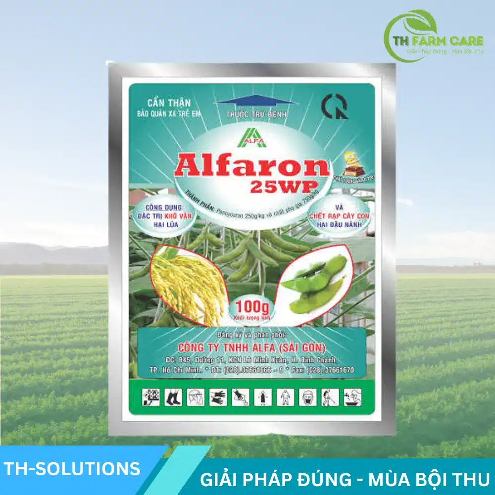 Alfaron 25WP – Đặc trị khô vằn hại lúa & thối gốc cây trồng | Pencycuron 250g/kg TTH Agro Alfaron-25WP-–-Dac-tri-kho-van-hai-lua-thoi-goc-cay-trong-Pencycuron-250gkg