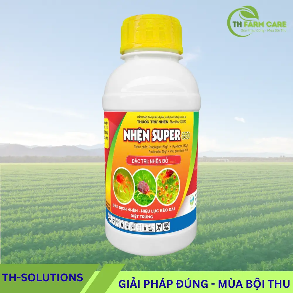NHEN-SUPER-350-Thuoc-dac-tri-nhen-do-Propargite-Pyridaben-cho-rau-hoa