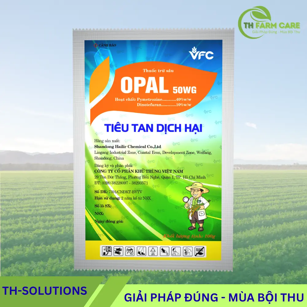 Opal 50WG – Thuốc trừ sâu thế hệ mới, tiêu tan dịch hại | Pymetrozine + Dinotefuran TTH Agro Opal-50WG-VFC-Thuoc-tru-sau-the-he-moi-tieu-tan-dich-hai-Pymetrozine-Dinotefuran.