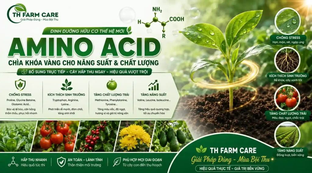 Amino Acid Cho Cây Trồng Công Dụng, Cách Dùng Và Hiệu Quả Trong Nông Nghiệp Hiện Đại