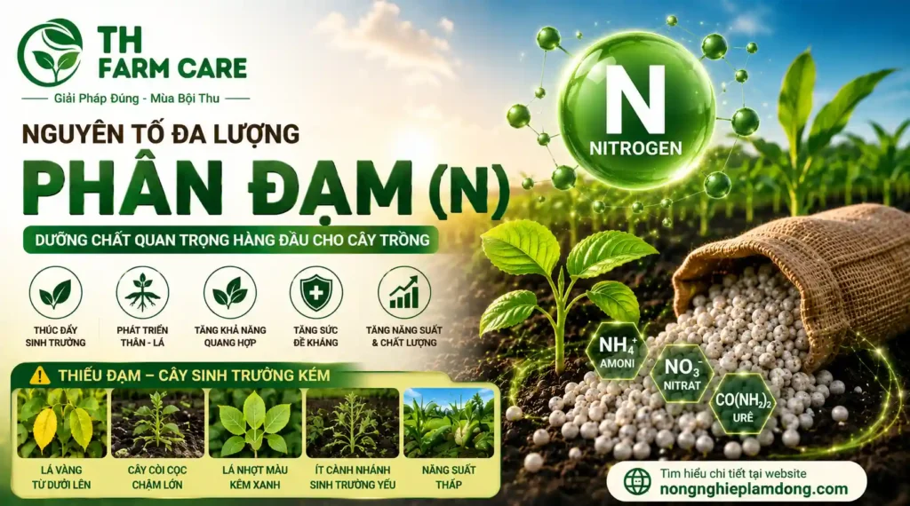 Đạm (N) Trong Nông Nghiệp Vai Trò, Thiếu Thừa & Cách Bón Đúng Cho Nhà Nông