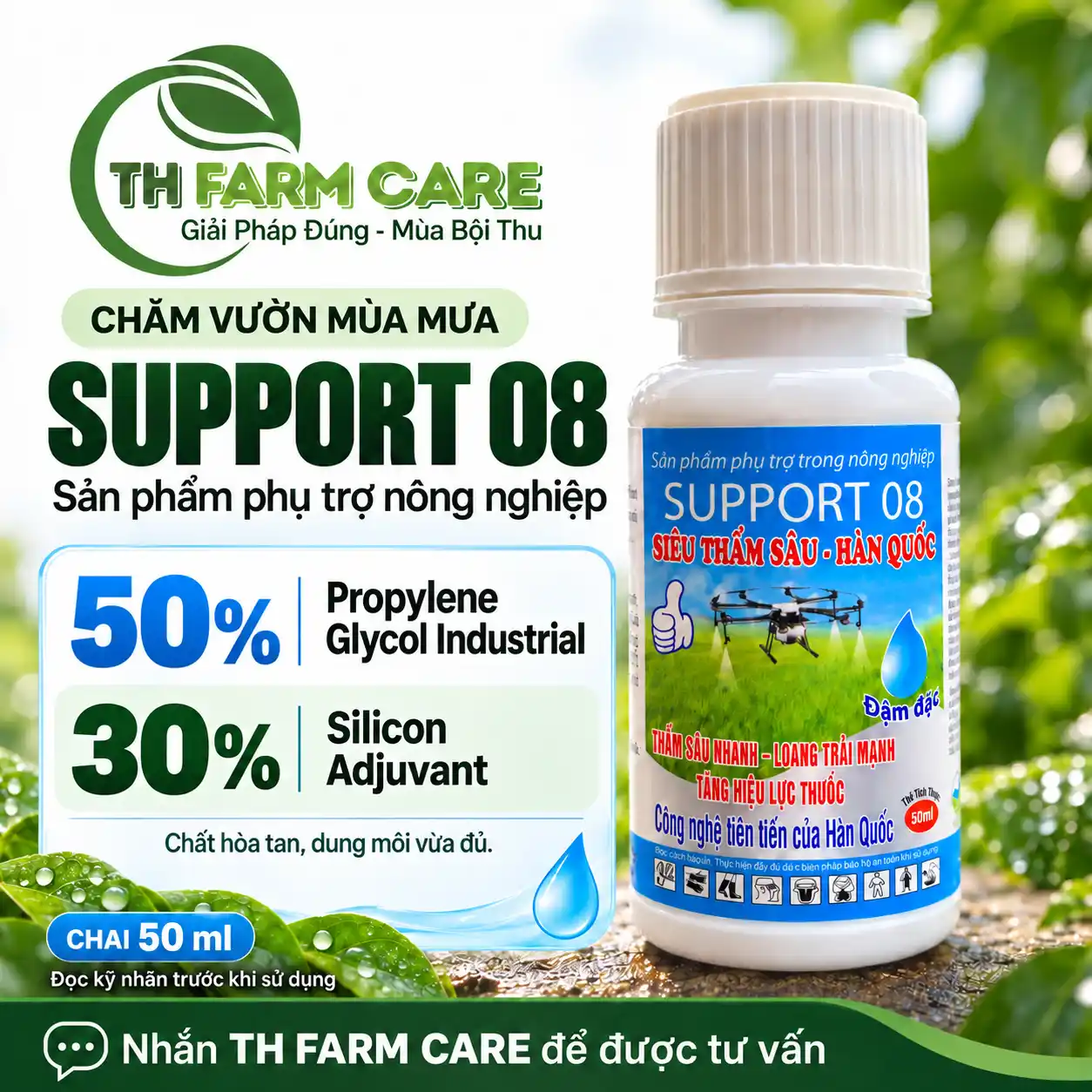 SUPPORT 08 — SIÊU THẤM SÂU HÀN QUỐC Sản phẩm phụ trợ trong nông nghiệp